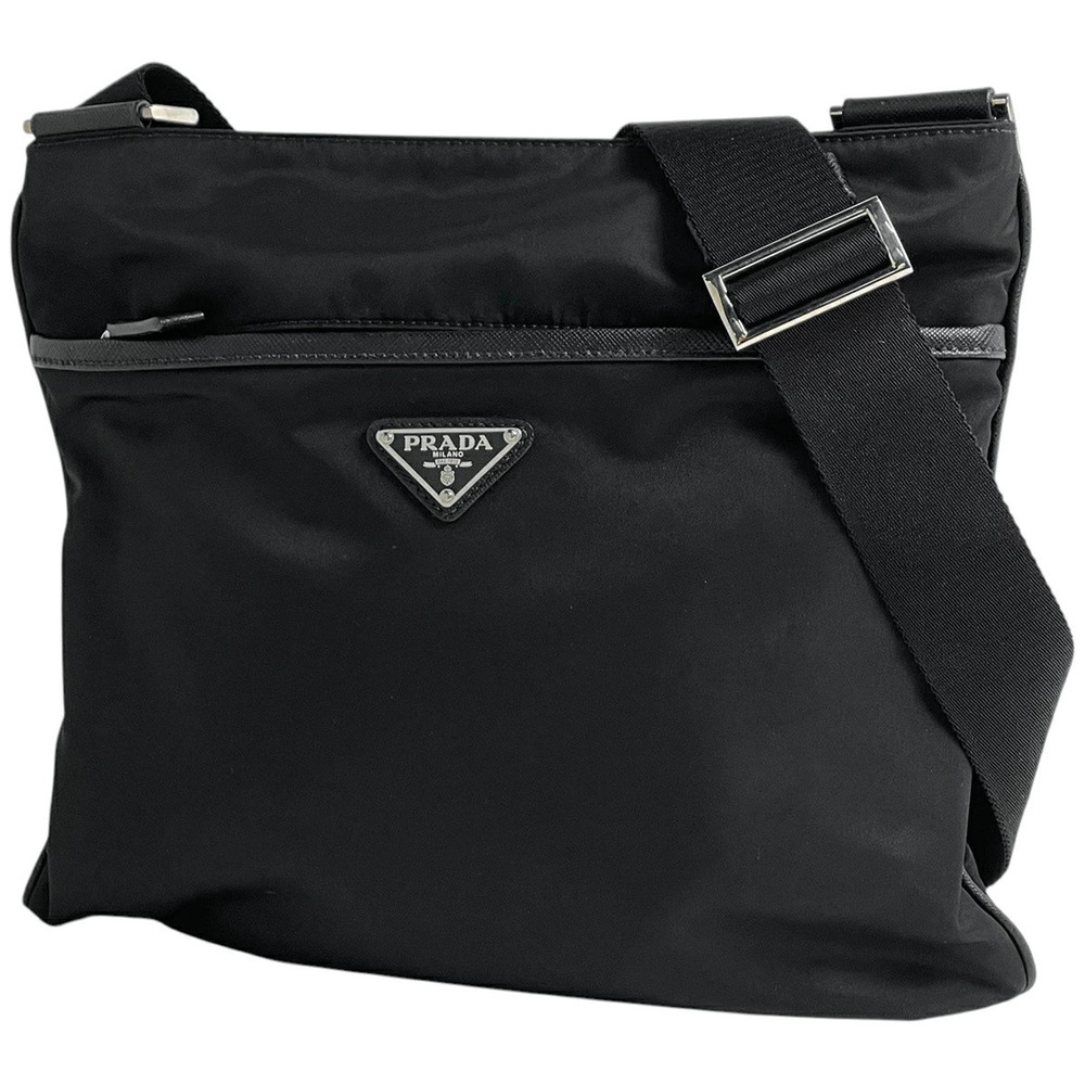 Prada Plate Shoulder Bag Nero Black